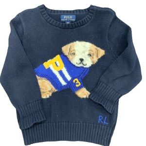 Polo By Ralph Lauren Dog Sweater Size 3T